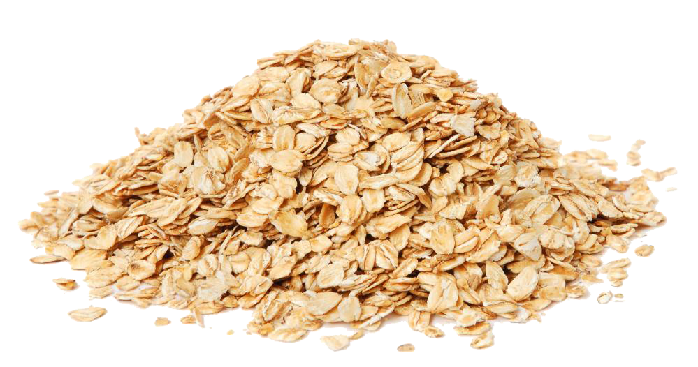 Pile of Light Golden Rolled Oat Flakes Isolated Transparent Background PNG Image