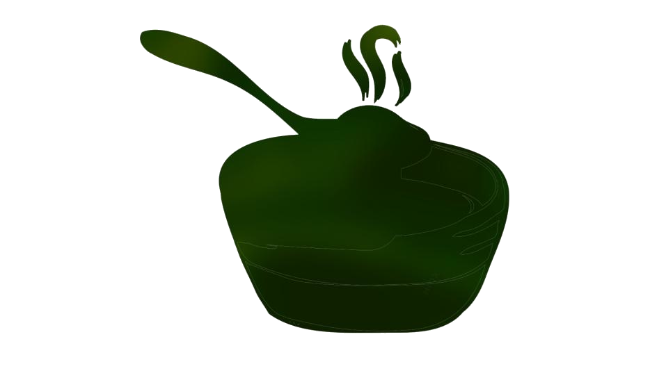 Simple Dark Green Bell Pepper Silhouette Icon Transparent Background PNG Graphic