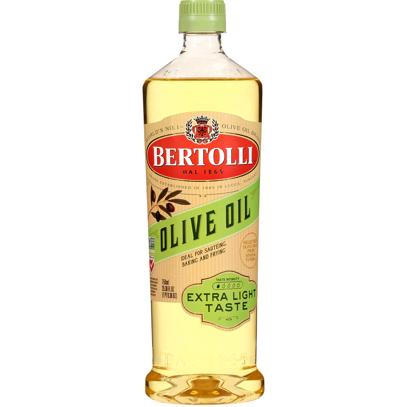Bertolli Olive Oil Glass Bottle Product Image PNG