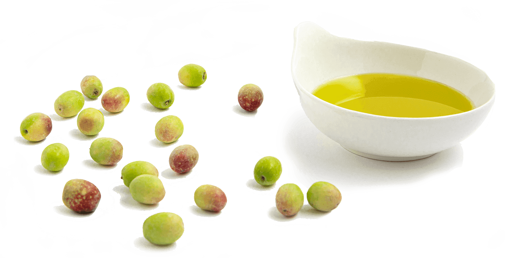 Fresh Green Olives Beside Golden Olive Oil Drop Transparent PNG Image