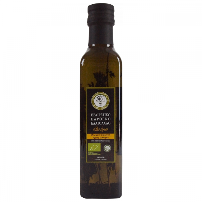 Premium Dark Glass Extra Virgin Olive Oil Bottle Isolated PNG Image