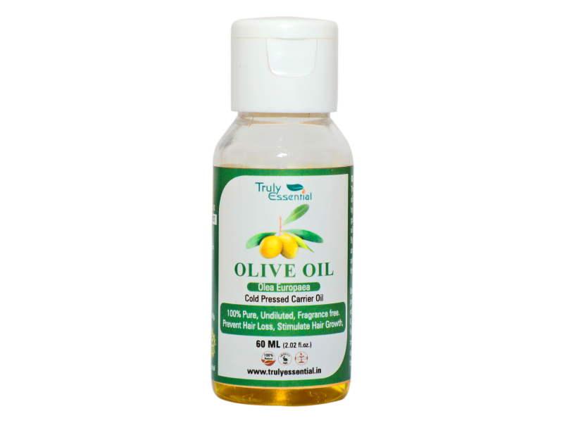 Small White Olive Oil Bottle with Green Label Isolated PNG Image