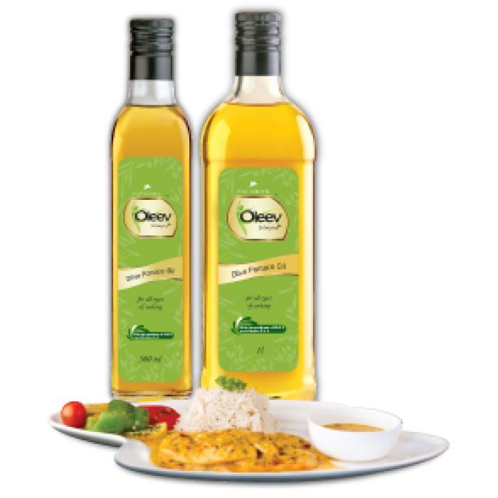Two Olive Oil Bottles with Bread and Small Dipping Bowl PNG Image