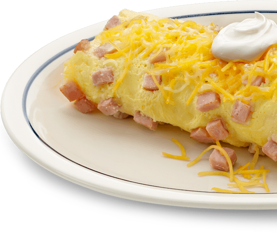 Baked Egg Casserole with Cheese and Golden Potato Topping PNG Image