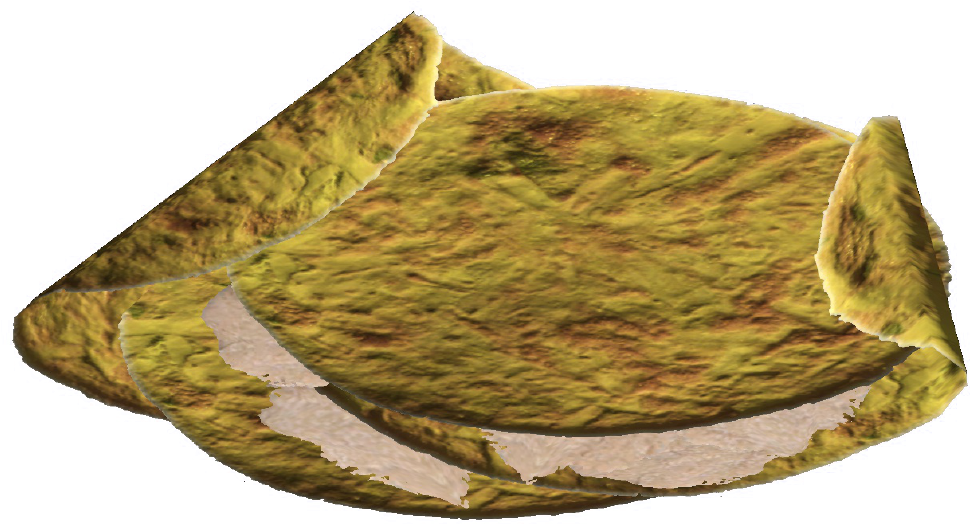 Green Herb Omelette Wrap Folded into a Square Food PNG Graphic