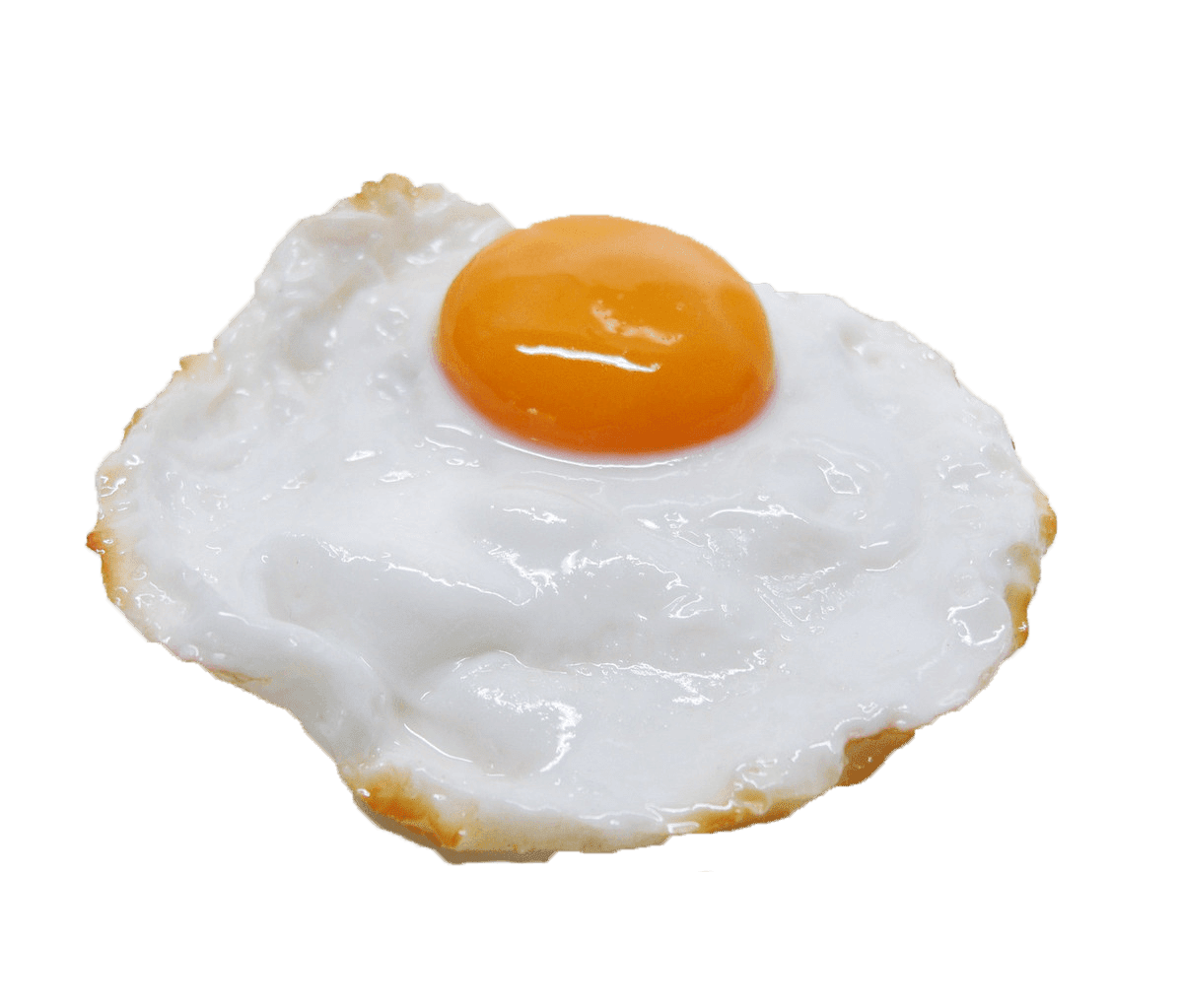 Single Sunny Side Up Fried Egg with Golden Yolk PNG Food Cutout