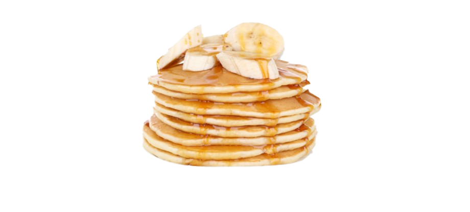 Small Stack of Mini Pancakes with Butter and Syrup PNG Image