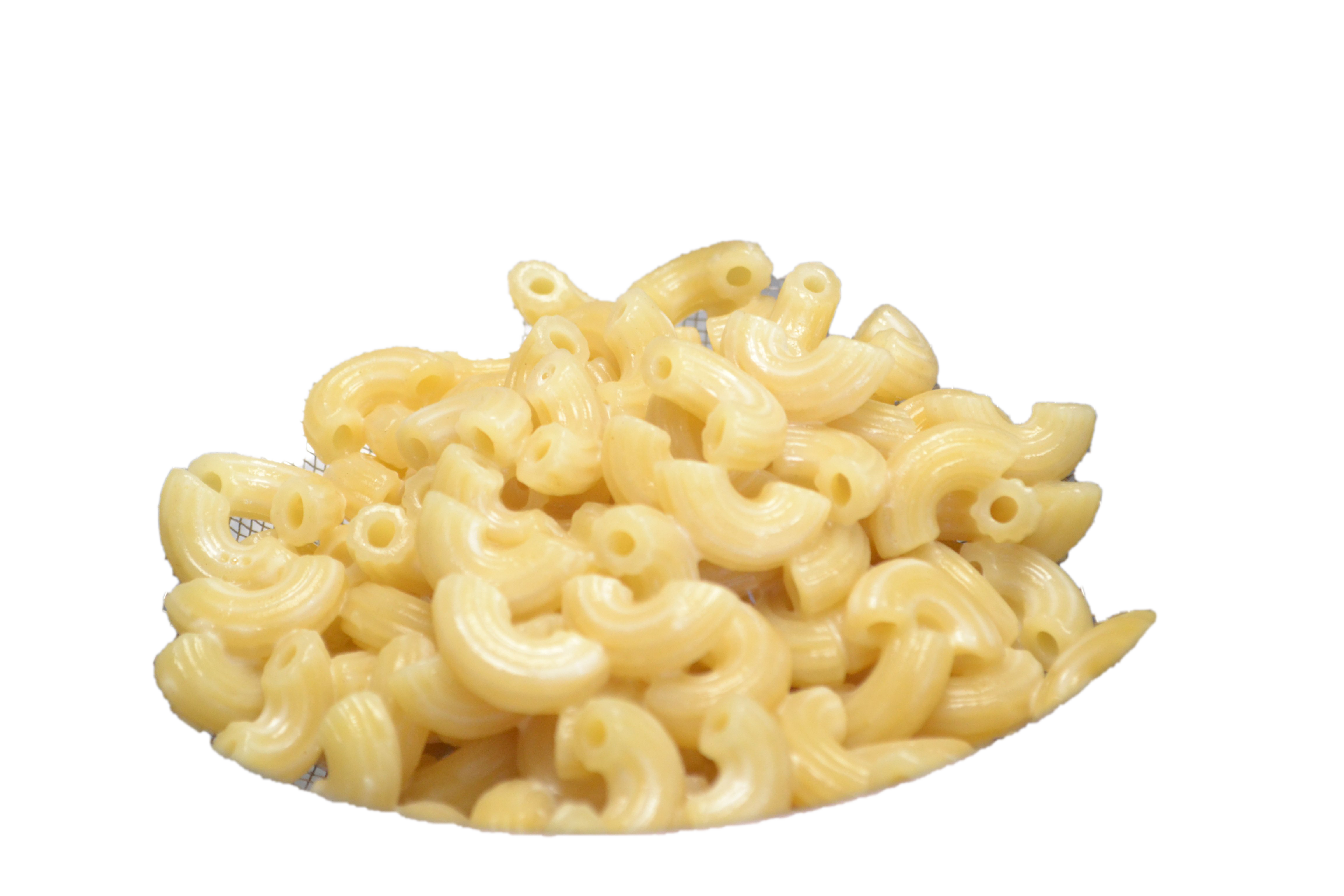 Pile of Cooked Elbow Macaroni Pasta Isolated Food PNG Image