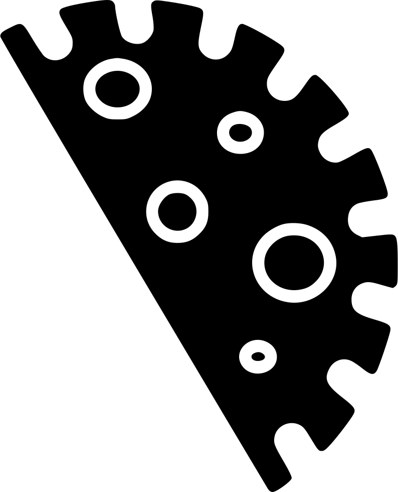 Black Silhouette of Swiss Cheese Wedge with Round Holes PNG Icon