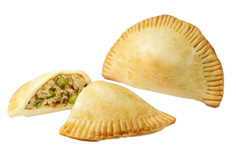 Golden Crescent Pierogi Dumplings with Savory Filling PNG Image