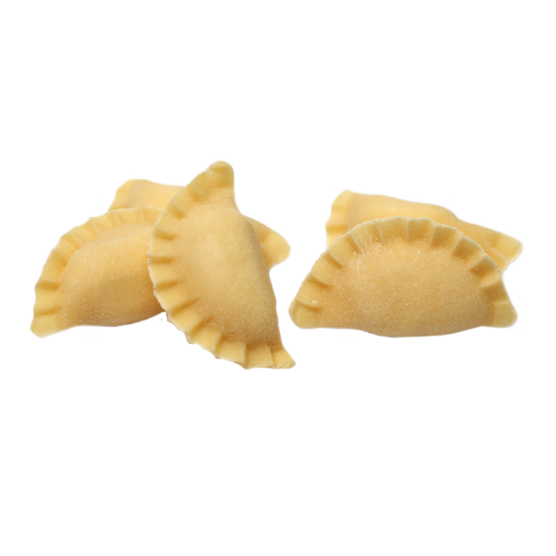 Two Golden Crescent Pierogi Dumplings Isolated Transparent PNG Image