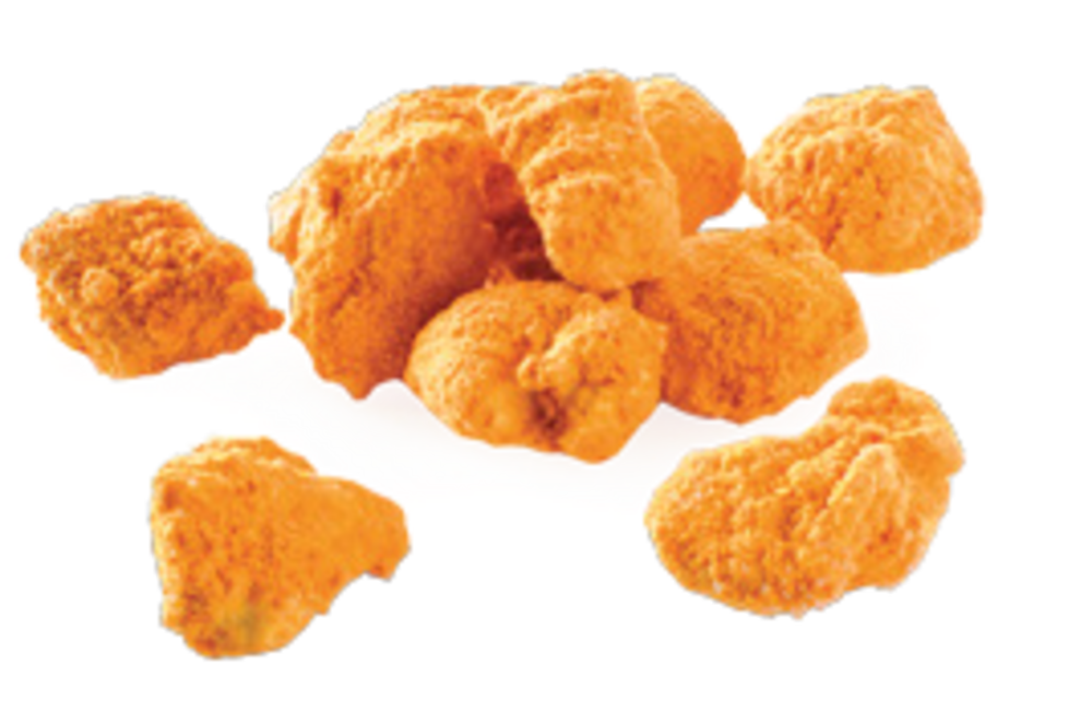 Crispy Orange Breaded Chicken Bites Isolated Fast Food PNG Cutout
