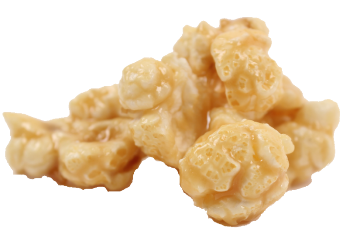 Heap of Golden Crunchy Caramel Popcorn Isolated Snack PNG Cutout