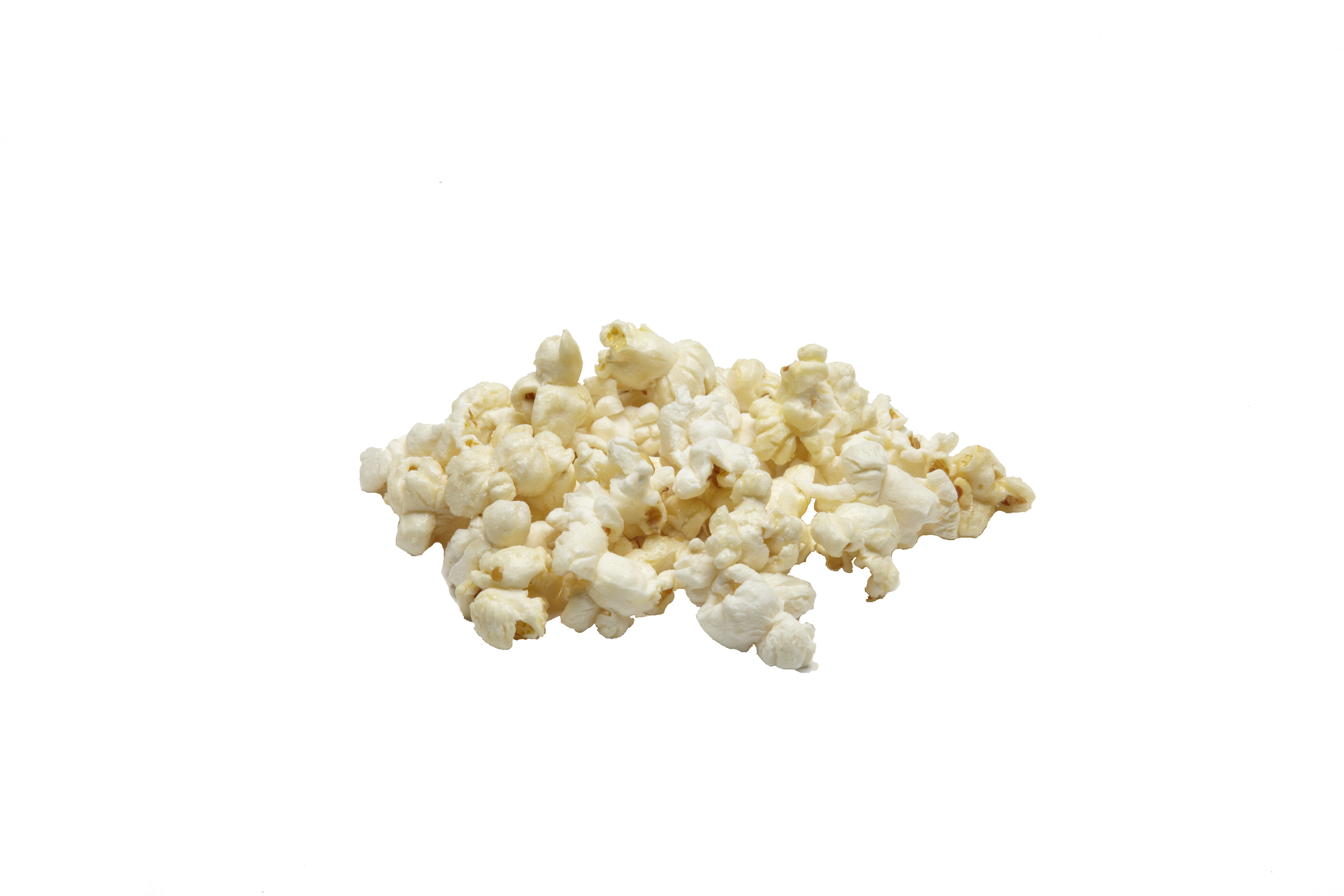Small Loose Cluster of Fresh White Popcorn Kernels Isolated PNG Image