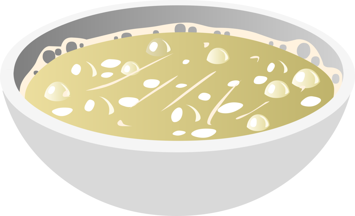 Creamy Oatmeal Bowl with Swirling Milk Cartoon Food Illustration PNG