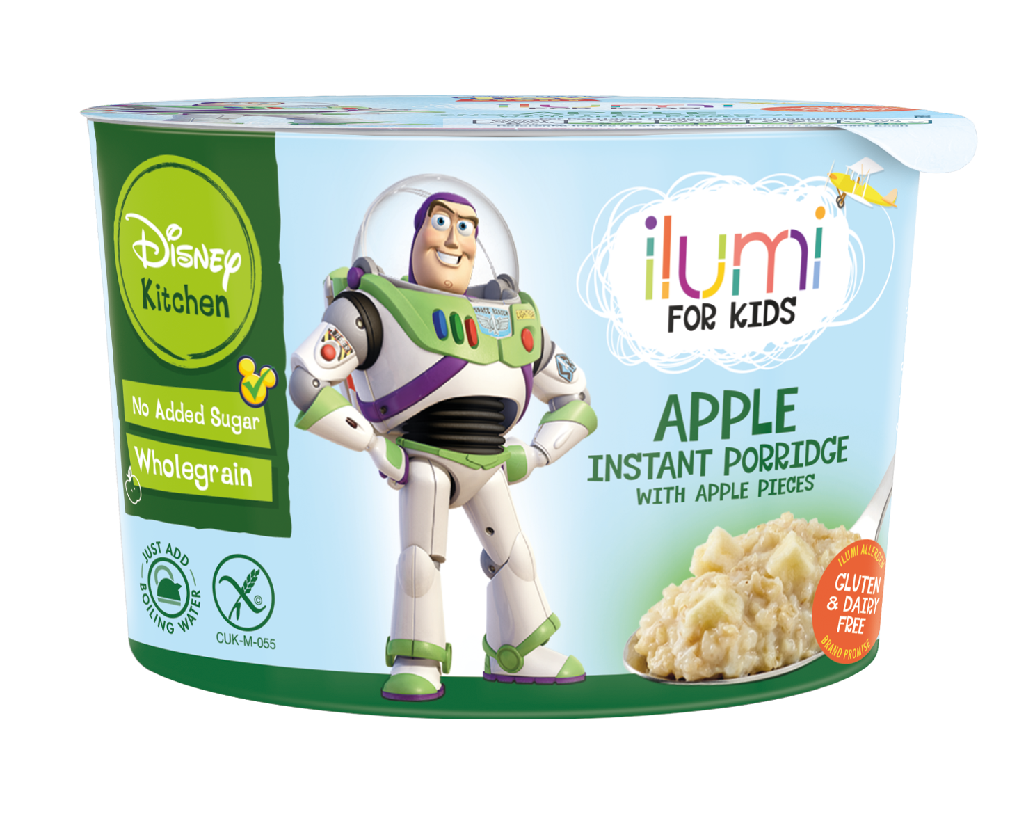 Flumi Kids Apple Instant Porridge Pouch with Child Friendly Label PNG Image