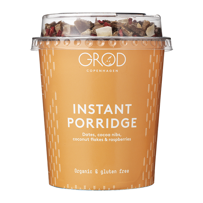 Grod Instant Porridge Cup with Oats and Cinnamon Product PNG Image