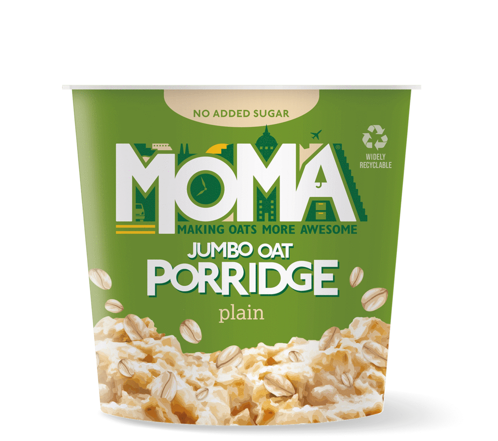 MOMA Plain Rolled Oats Porridge Box Product Packaging PNG Image