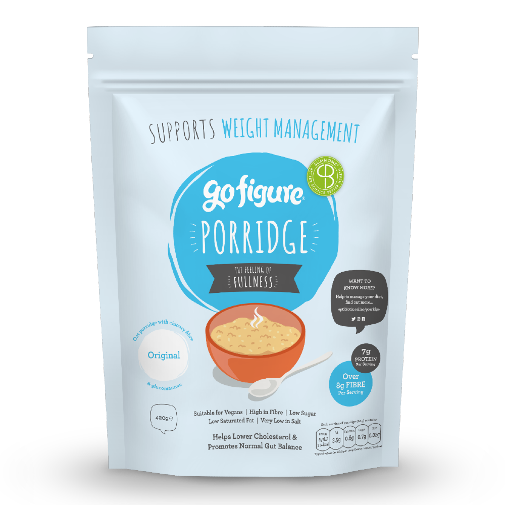 Organic Protein Rich Porridge Mix in Light Blue Food Package PNG Image