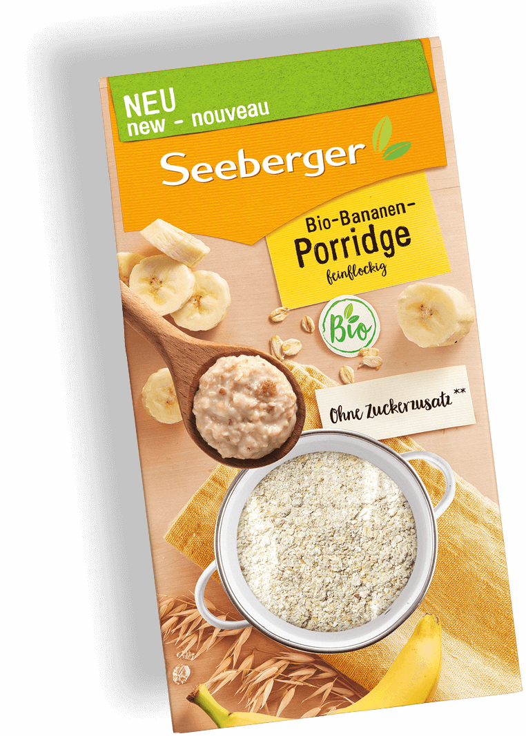 Seeberger Instant Porridge Oatmeal Packet Product Package PNG Image