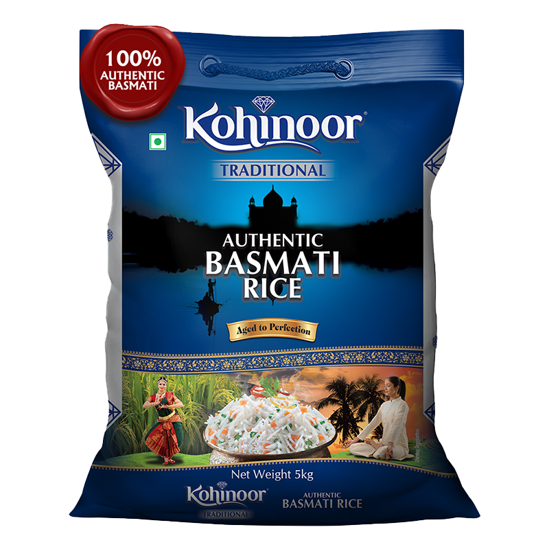 Kohinoor Extra Long Basmati Rice Bag Product Package PNG Image