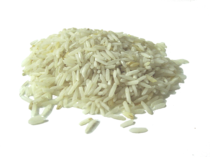 Pale Green Uncooked Rice Grains in Small Pile PNG Ingredient Cutout