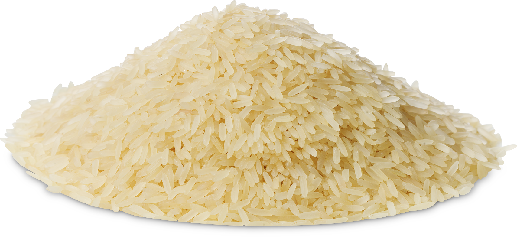 Uncooked Rice Grains Scattered in Light Beige Pile PNG Image