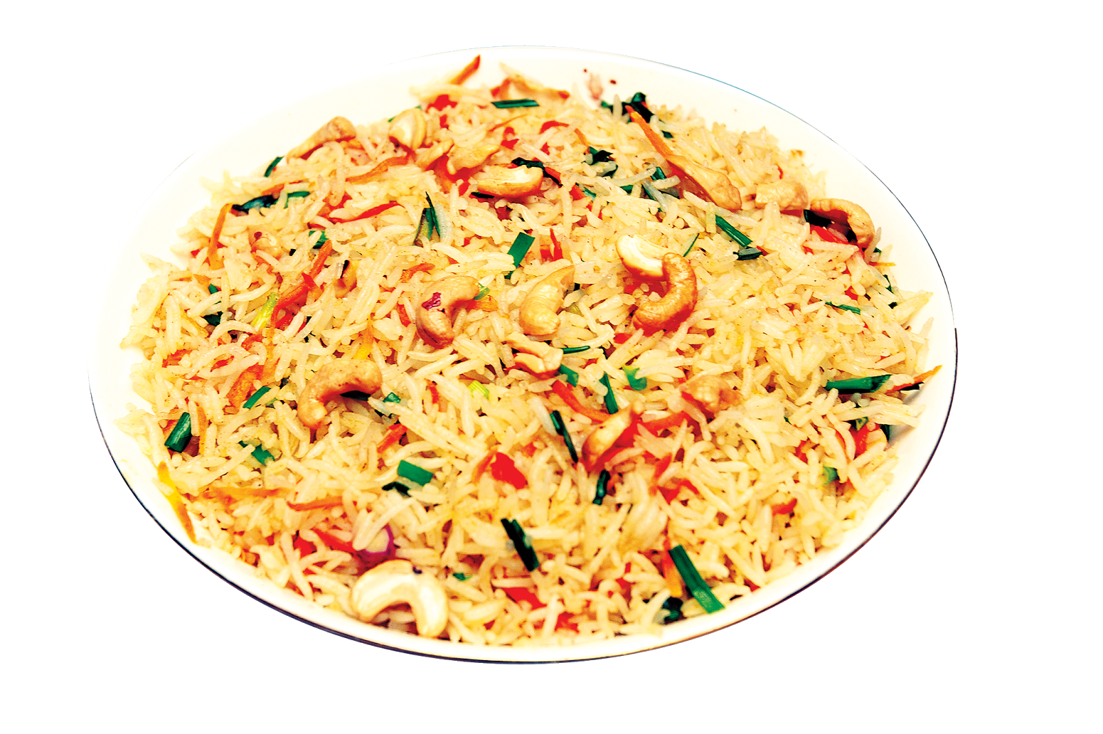 Vegetable Fried Rice with Carrots Peas and Herbs PNG Food Image