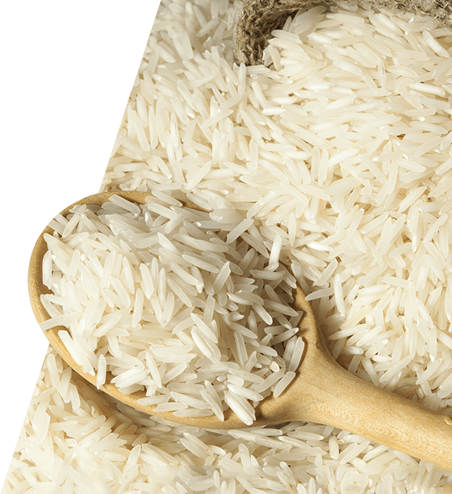 White Basmati Rice Spilling from Open Woven Sack PNG Ingredient Image