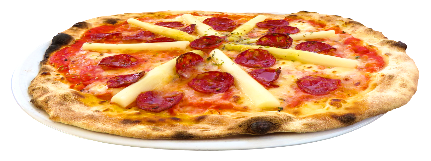 Folded Pizza Slice with Melted Cheese and Savory Meat Filling PNG Image