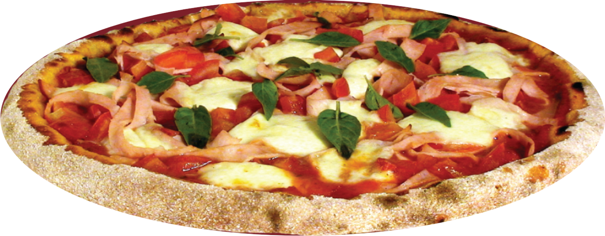 Italian Pizza with Tomato Sauce Olives and Spicy Meat Topping PNG