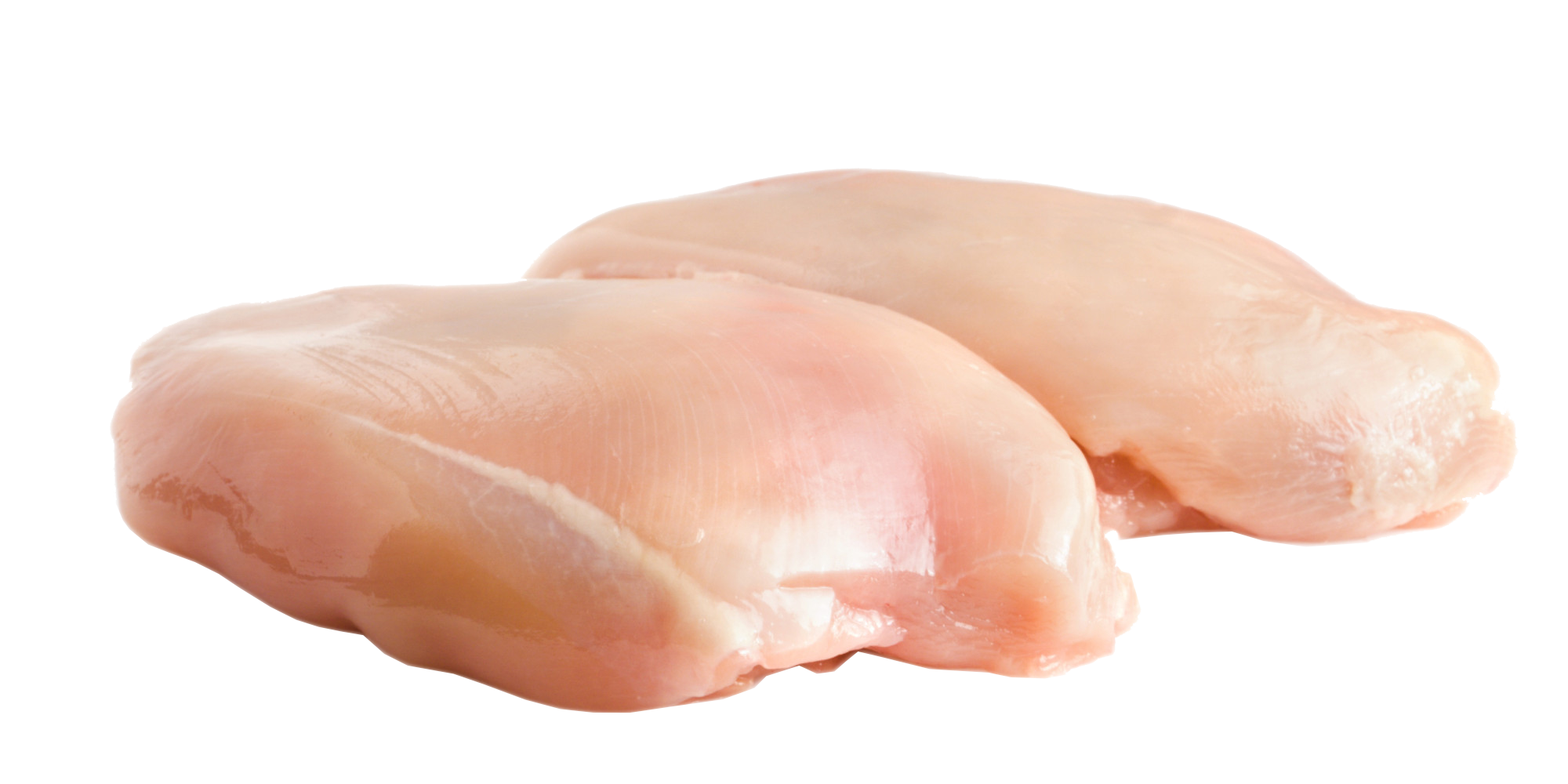 Raw Boneless Chicken Breast Fillets Isolated PNG Ingredient Cutout