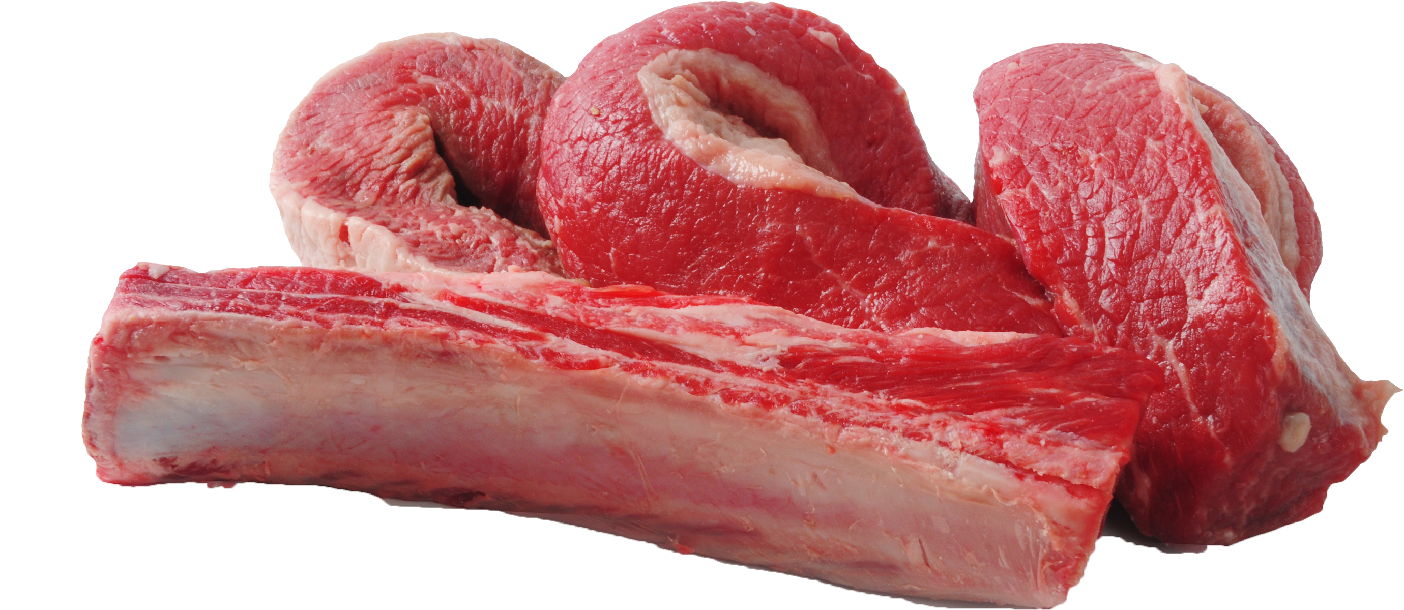Raw Meat Chops with Long Bones Isolated Butcher Cut PNG Image