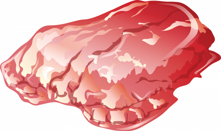 Thin Slices of Cured Meat Stacked Together PNG Food Image