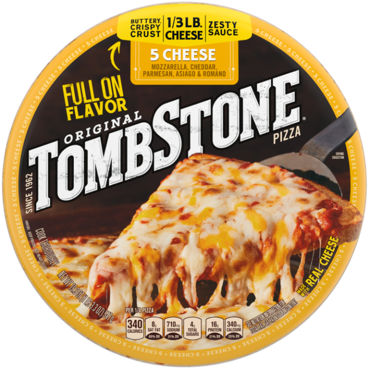 Tombstone Frozen Meat Lovers Pizza Box Product Packaging PNG Image