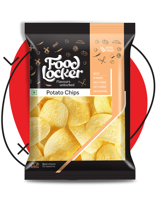 Torku Potato Chips Bag Package with Bowl of Crisps PNG Product Image