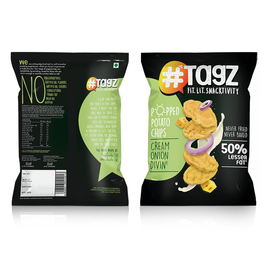 Two Black and Green Vegetable Potato Chip Bags PNG Product Image