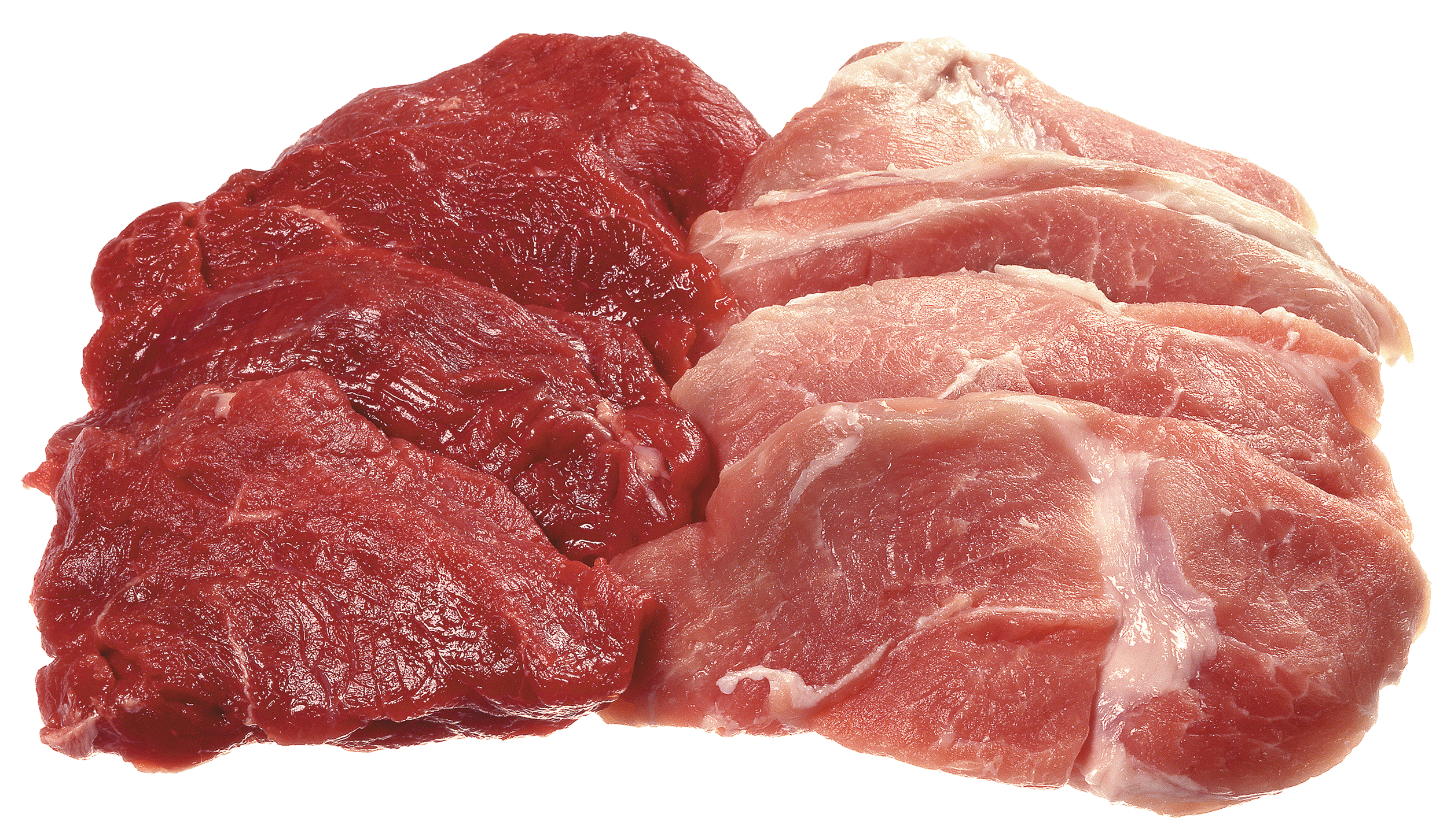 Two Raw Beef Steak Cuts with Fresh Herbs PNG Food Photograph