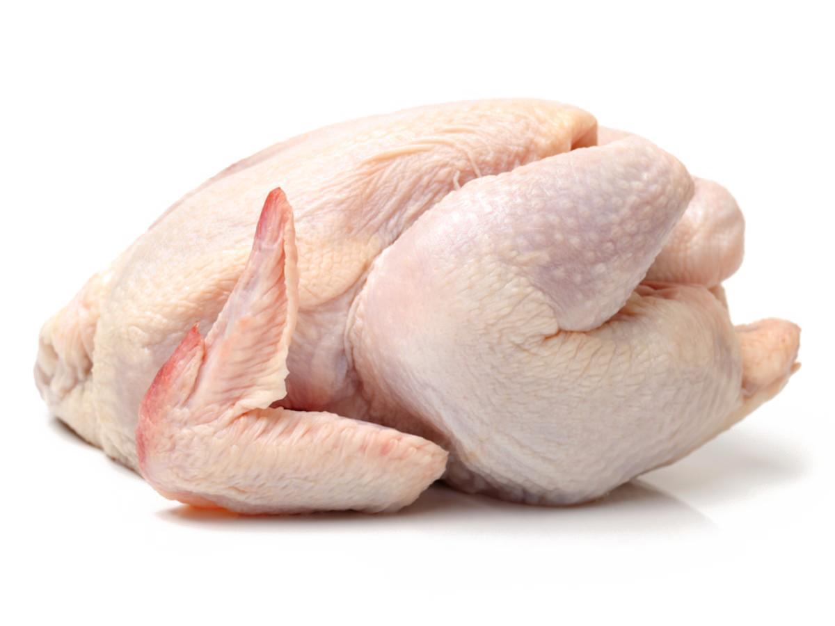 Whole Raw Chicken Isolated on Transparent Background PNG Image