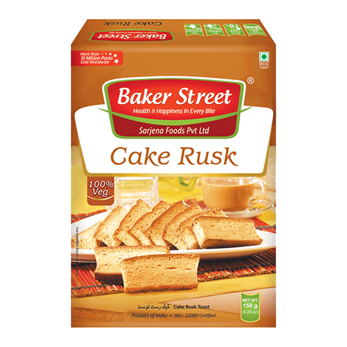 Baker Street Cake Rusk Biscuit Box Product Packaging PNG Image