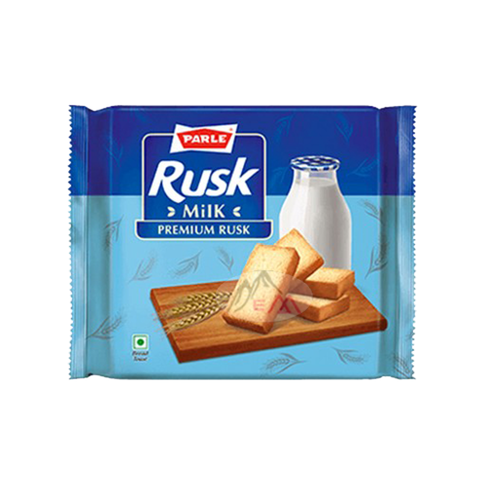 Blue Milk Rusk Toast Bag with Sliced Bread Illustration PNG Package