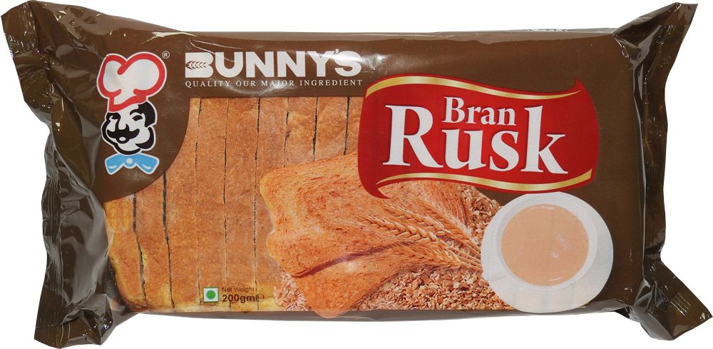Bunny’s Bran Rusk Toast Packet Product Packaging PNG Image