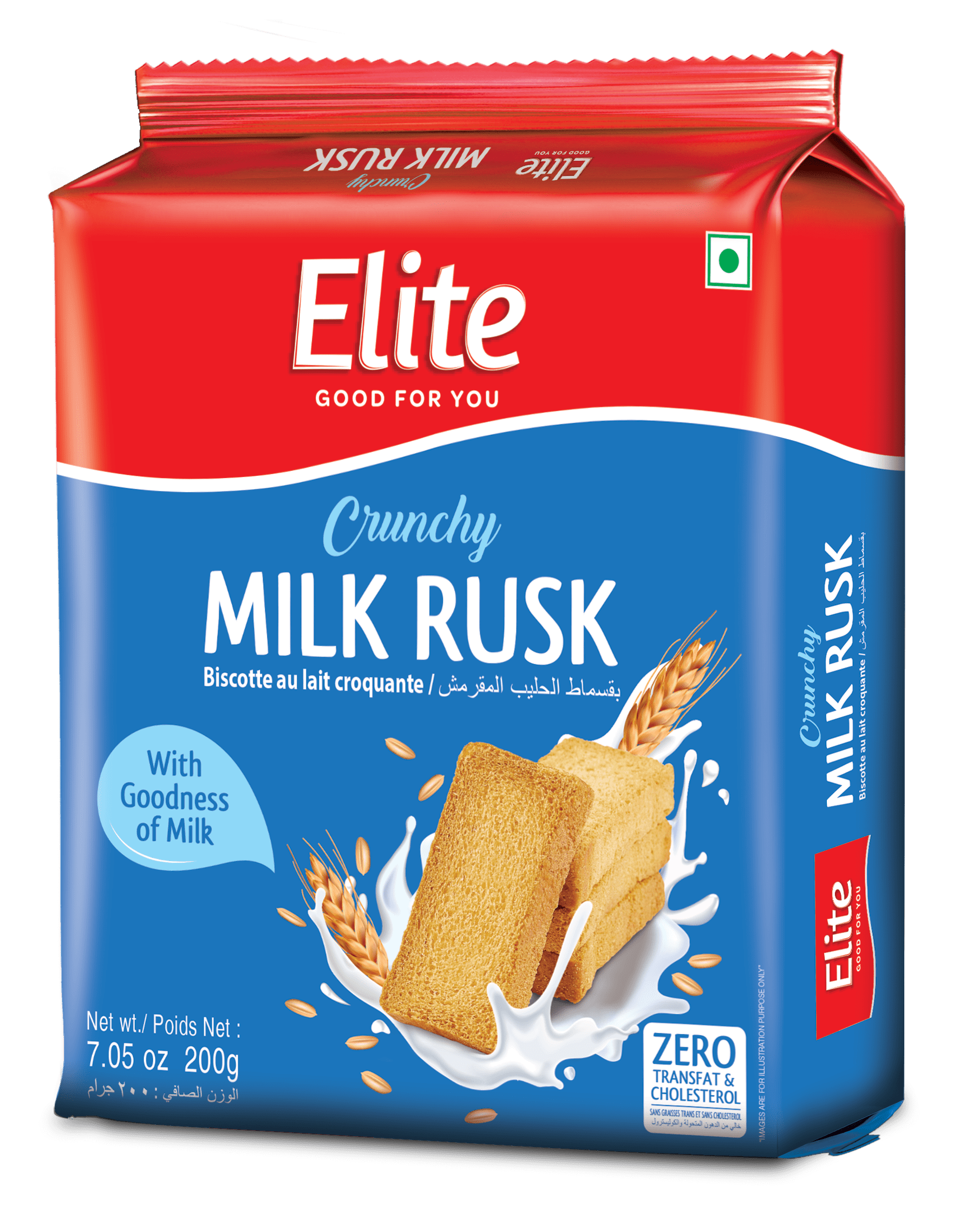 Family Milk Rusk Toast Box with Golden Slices Product PNG Image
