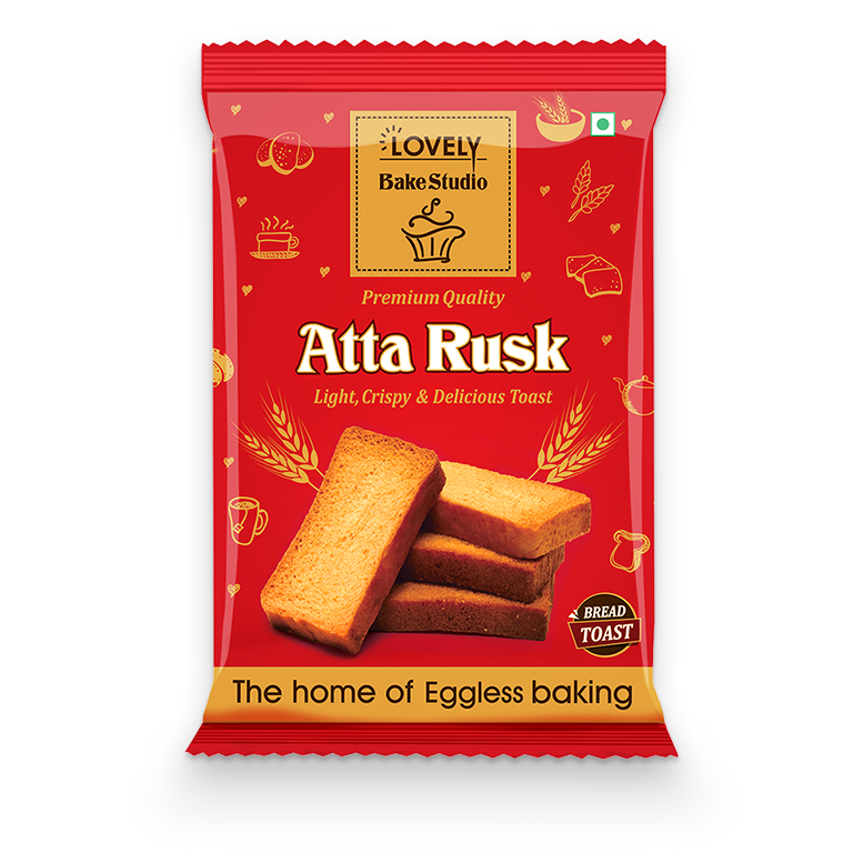 Pata Rusk Toast Red Packet with Crisp Bread Pieces PNG Product Image