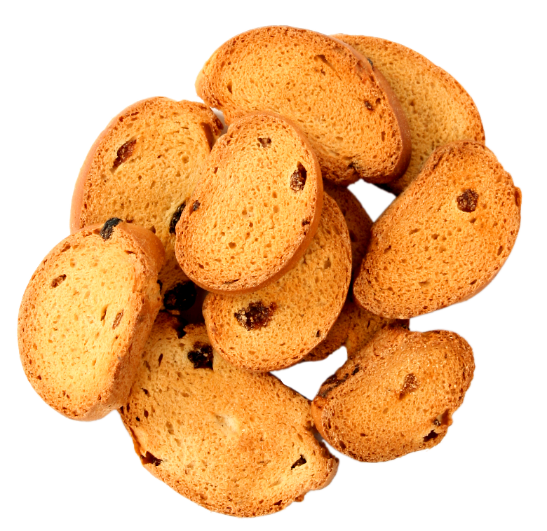 Round Golden Tea Biscuits with Seeded Toasted Surface PNG Image