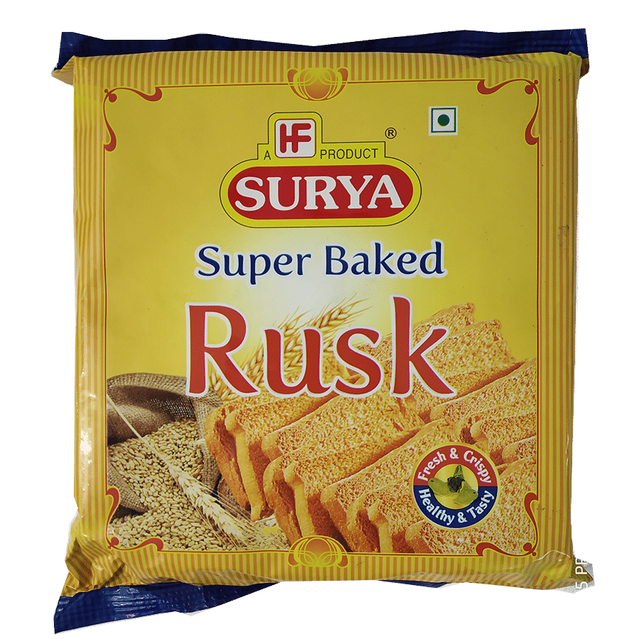 Surya Super Baked Rusk Toast Bag with Green Label PNG Product Image