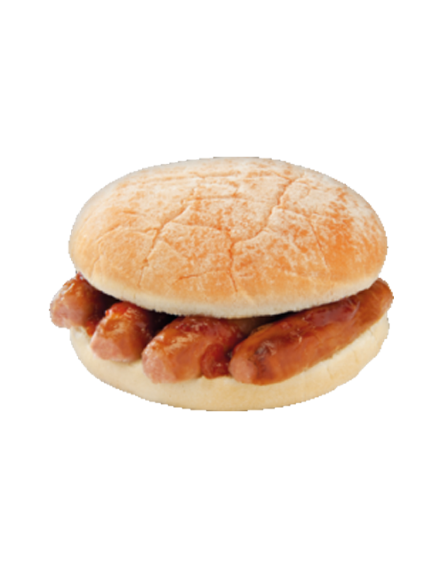 Mini Beef Burger Slider with Lettuce Cheese and Sesame Bun PNG Image