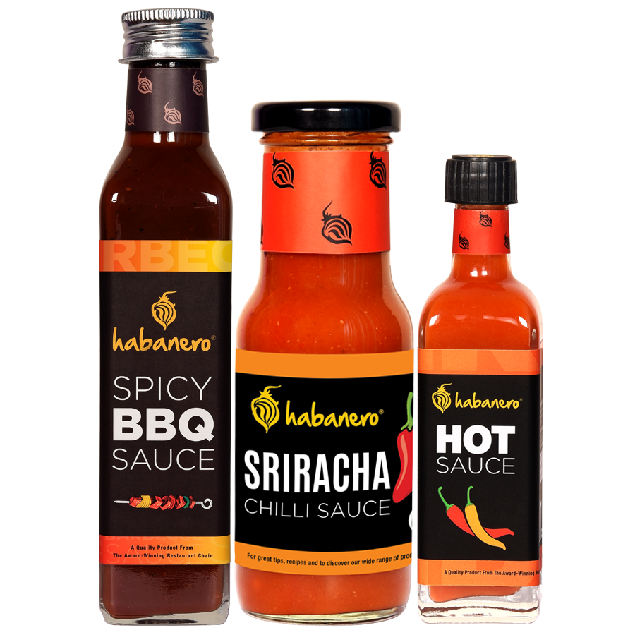 Assorted Spicy Barbecue Sriracha and Hot Chili Sauce Bottles PNG Image