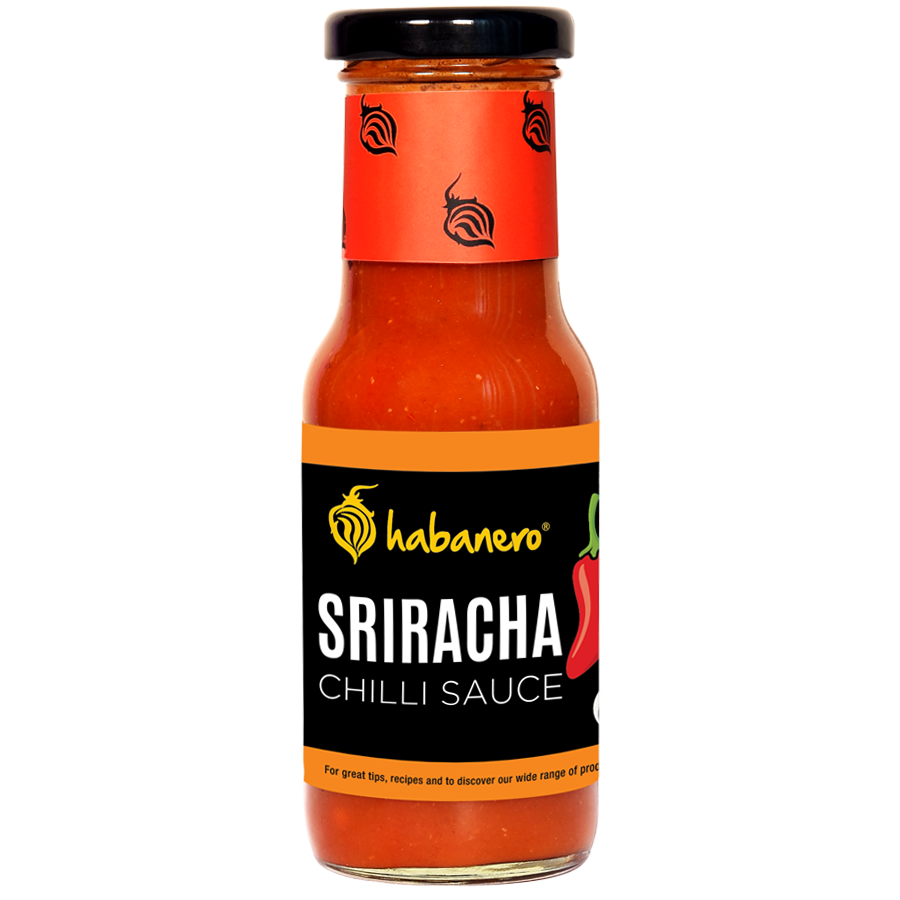 Kohinoor Sriracha Hot Chili Sauce Bottle with Orange Label PNG Image