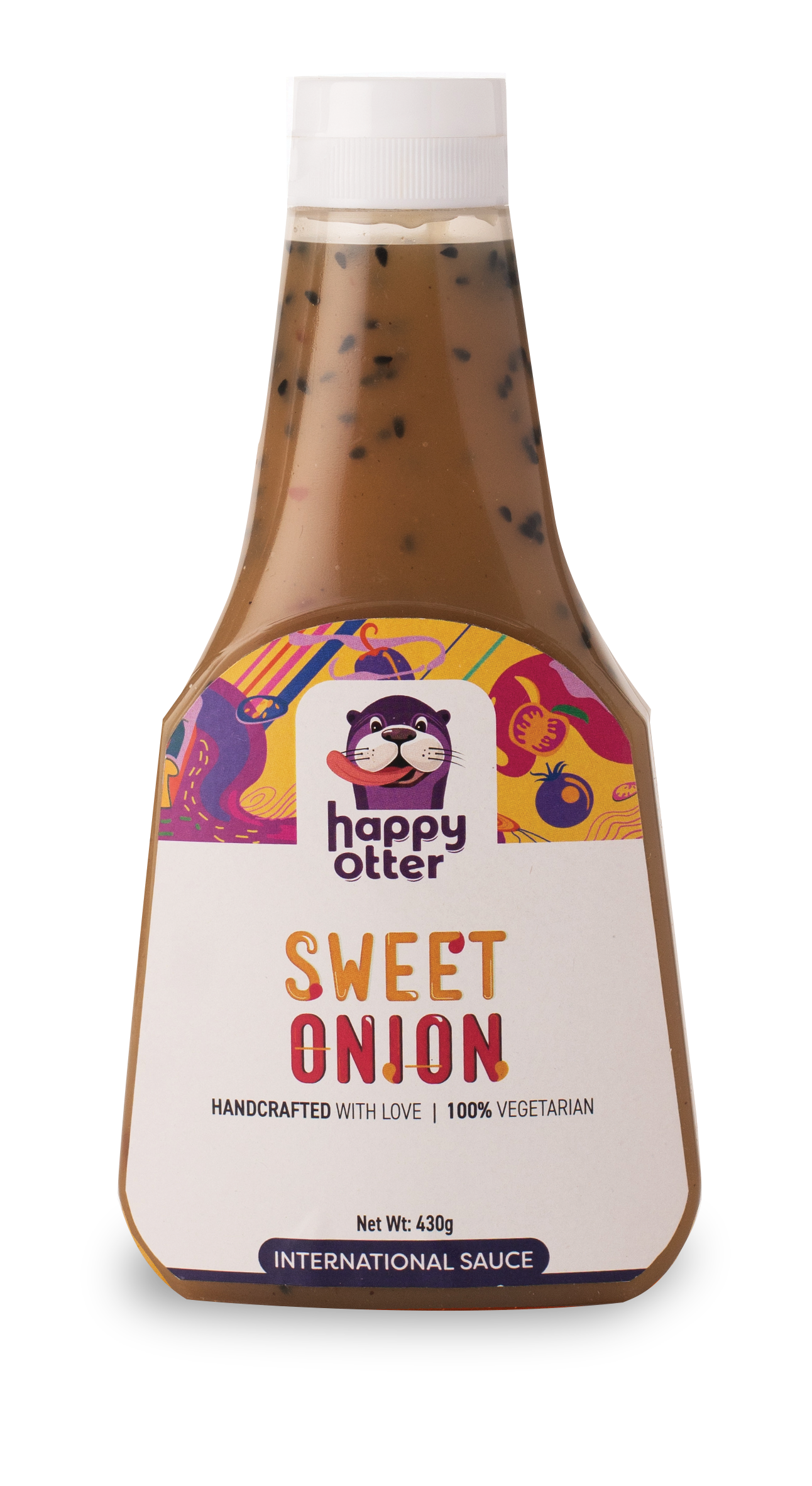 Sweet Onion Sauce Squeeze Bottle with Brown Cap PNG Product Image